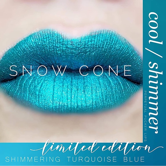 LipSense Other - Lipsense Snow Cone NEW Cool Shimmer Turquoise Blue Duochrome Glitter Lipstick